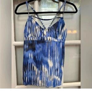 ATHLETA Wailea Scoop Swim Tankini Top Caspian Blue Size Medium M
